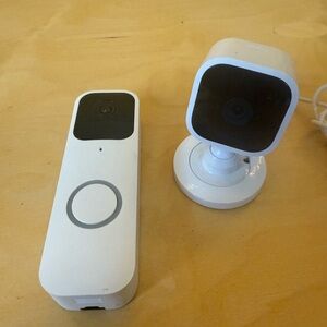 Smart Home BLINK Security Camera and Doorbell Set - White